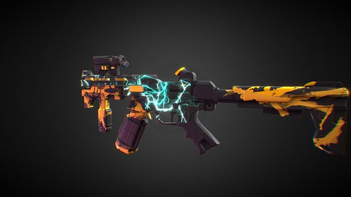 UMP 9 - Model and Textures Low-poly 3D model 3D Model