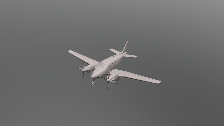 Beechcraft King-Air C90 3D Model