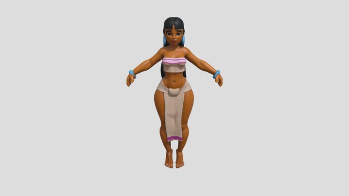 Chell  Fan Art 3D Character Model 3D Model