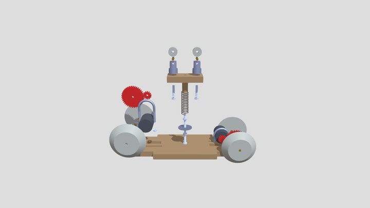 Exploded View Pipe Crawler 3D Model