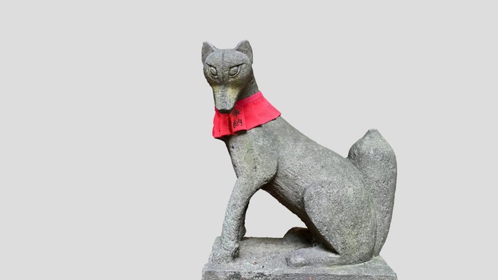 Inari's servant stone statue 3D Model