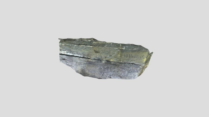 Inscriptions, Whitesyke lead mine. 3D Model