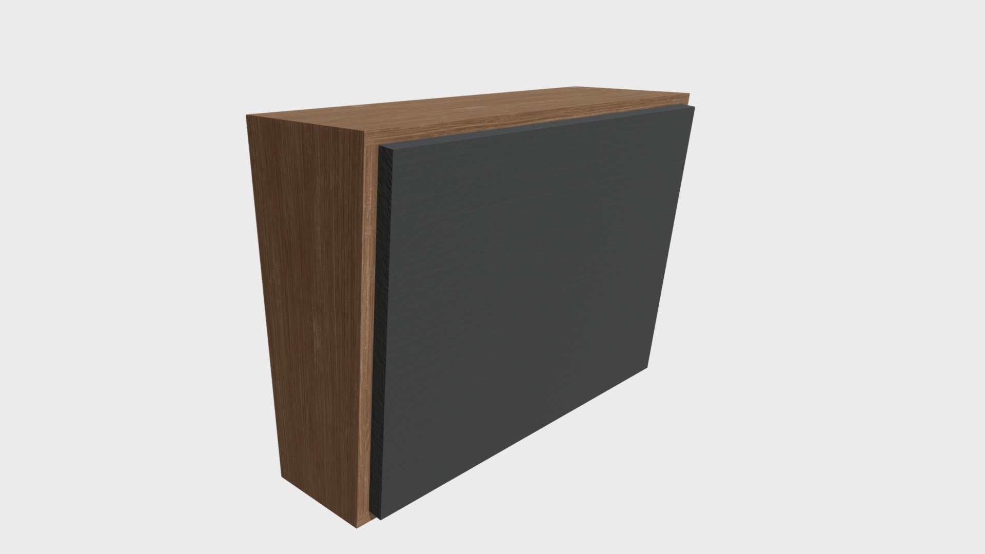 3D model Intercom speaker - This is a 3D model of the Intercom speaker. The 3D model is about a wooden frame with a black frame.