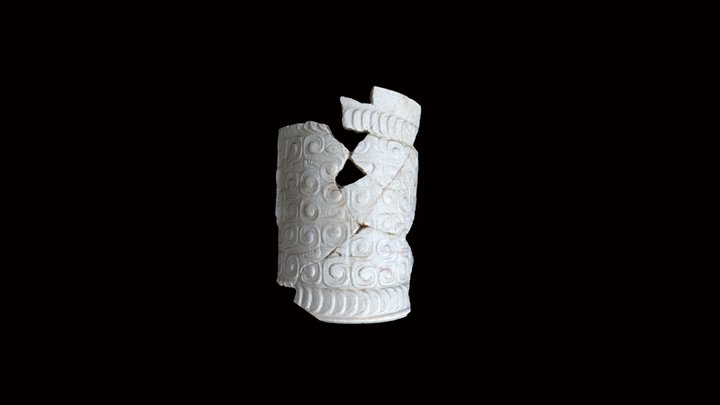 Pacbitun Ulua Valley Marble Vase 3D Model