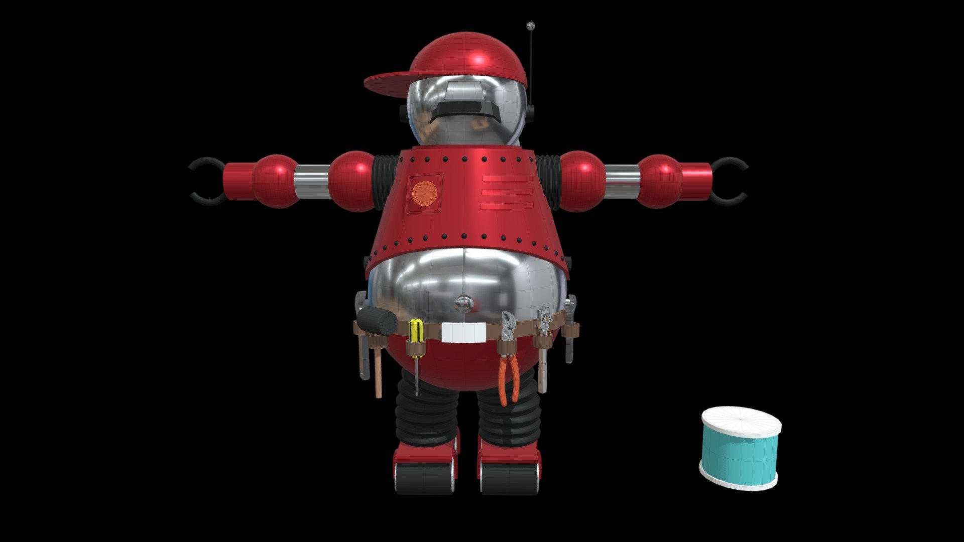 THX Robot (TEX) No Textures - Download Free 3D model by Ryley Burnett (@ryl...