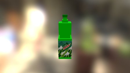 Mountain Dew Bottle 3D Model