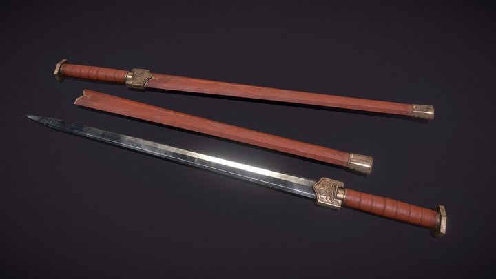 Chinese Sword - Han Jian 3D Model