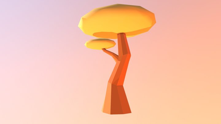 Low poly Big Tree 3D Model