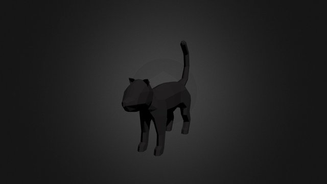 Low poly cat 3D Model