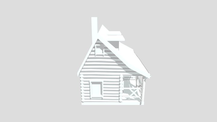 Log Cabin 3D Model