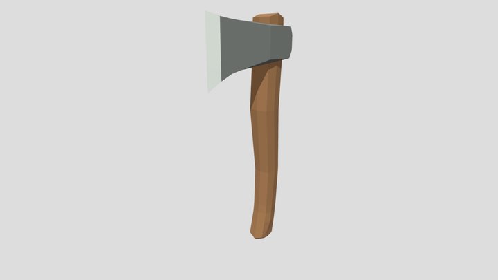 Lowpoly Axe 3D Model
