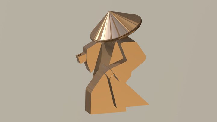 Samurai incense holder 3D Model