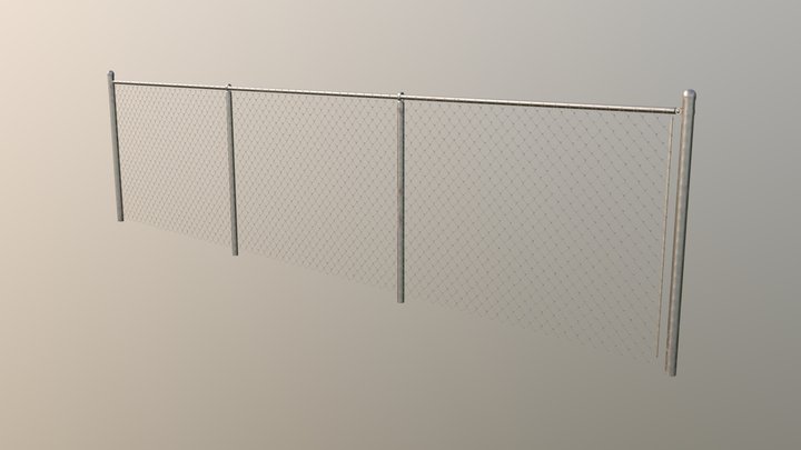 Chain Link Fence 3D Model
