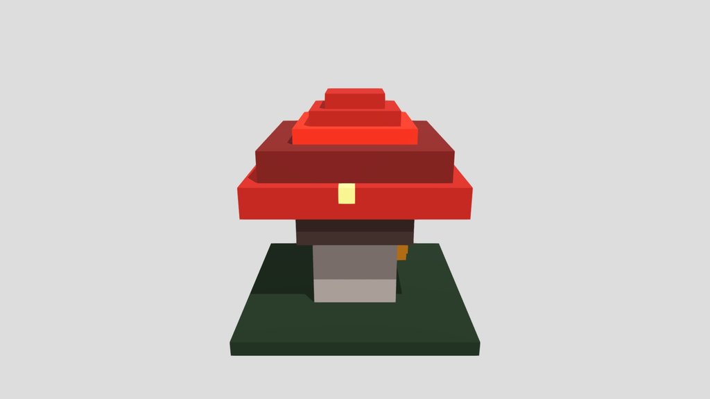 Giant Mushroom House - Voxel 32x32 (Anim)