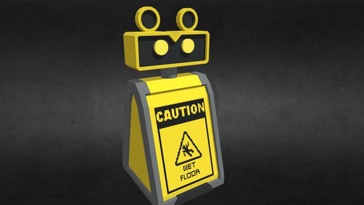 Wet Floor Bot [FNAF Security Breach] 3D Model
