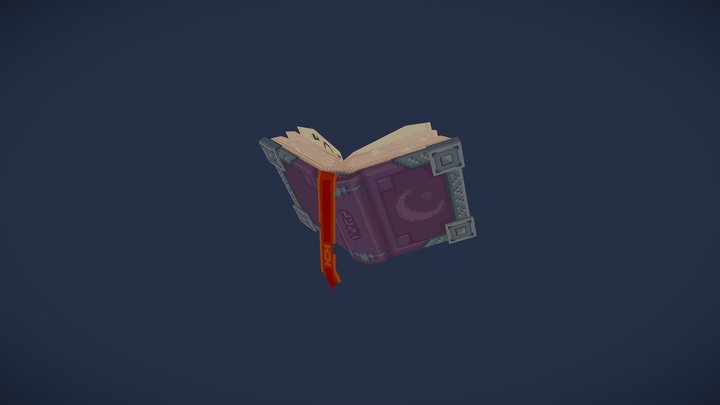 Low Poly Lunar Book 3D Model