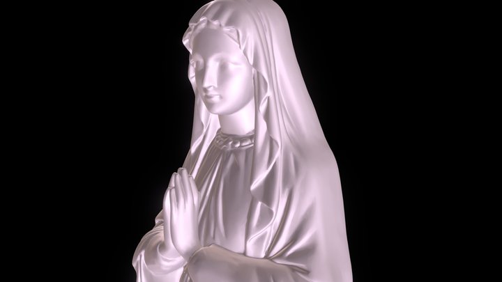 Virgen de Lourdes 3D Model