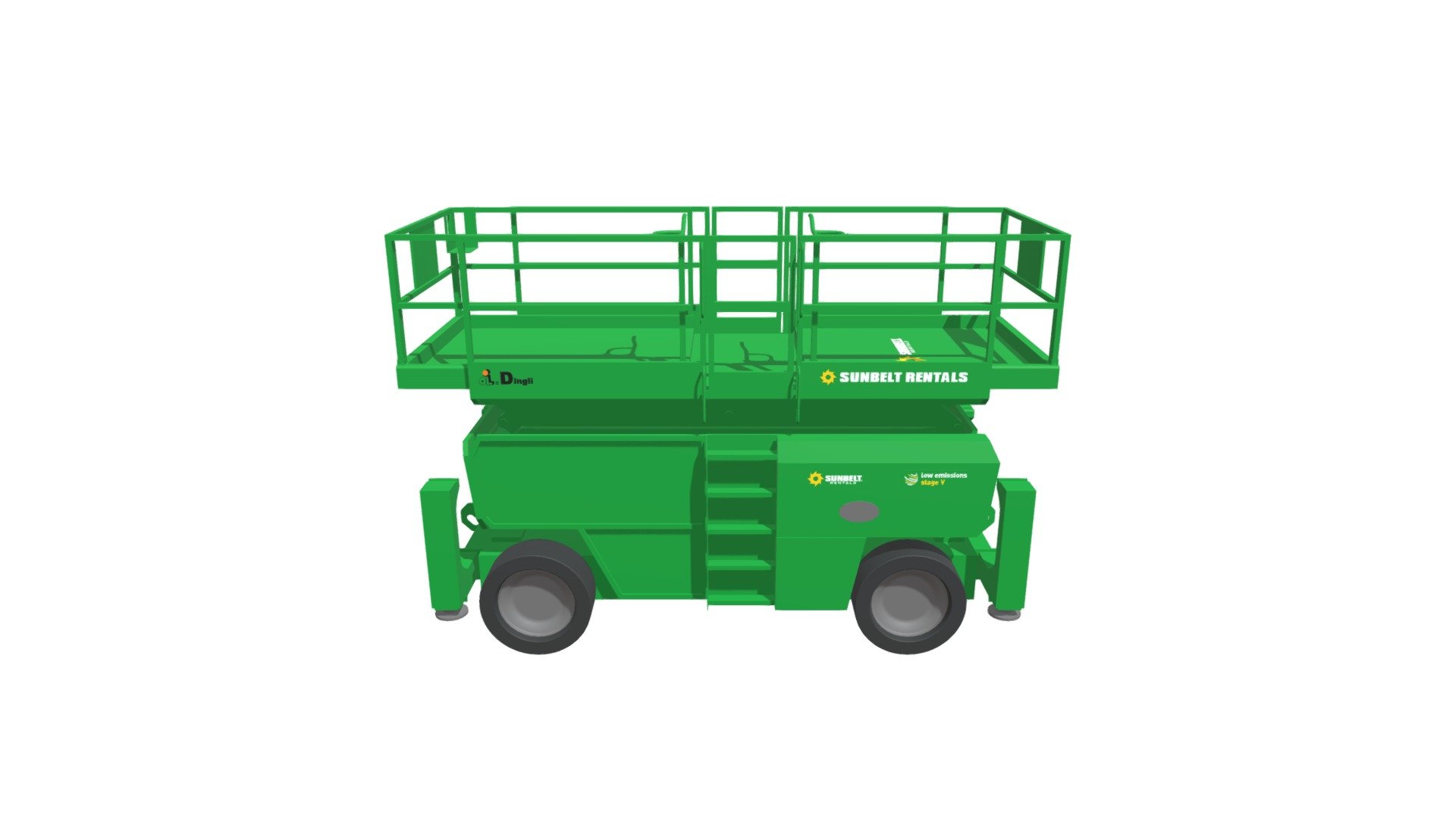 Diesel Powered Scissor Lift Dingli 1823RT 3D model by bimstore