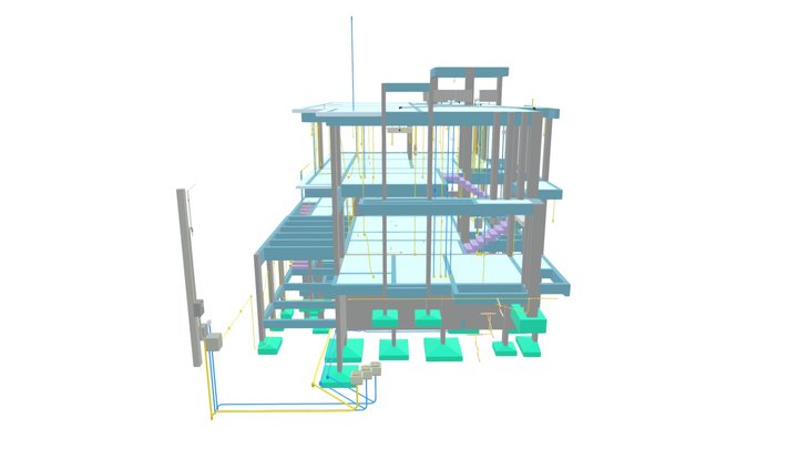 Residência FK - Projeto Estrutural 3D Model