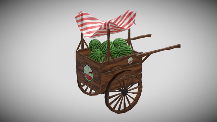 Melon Cart 3D Model