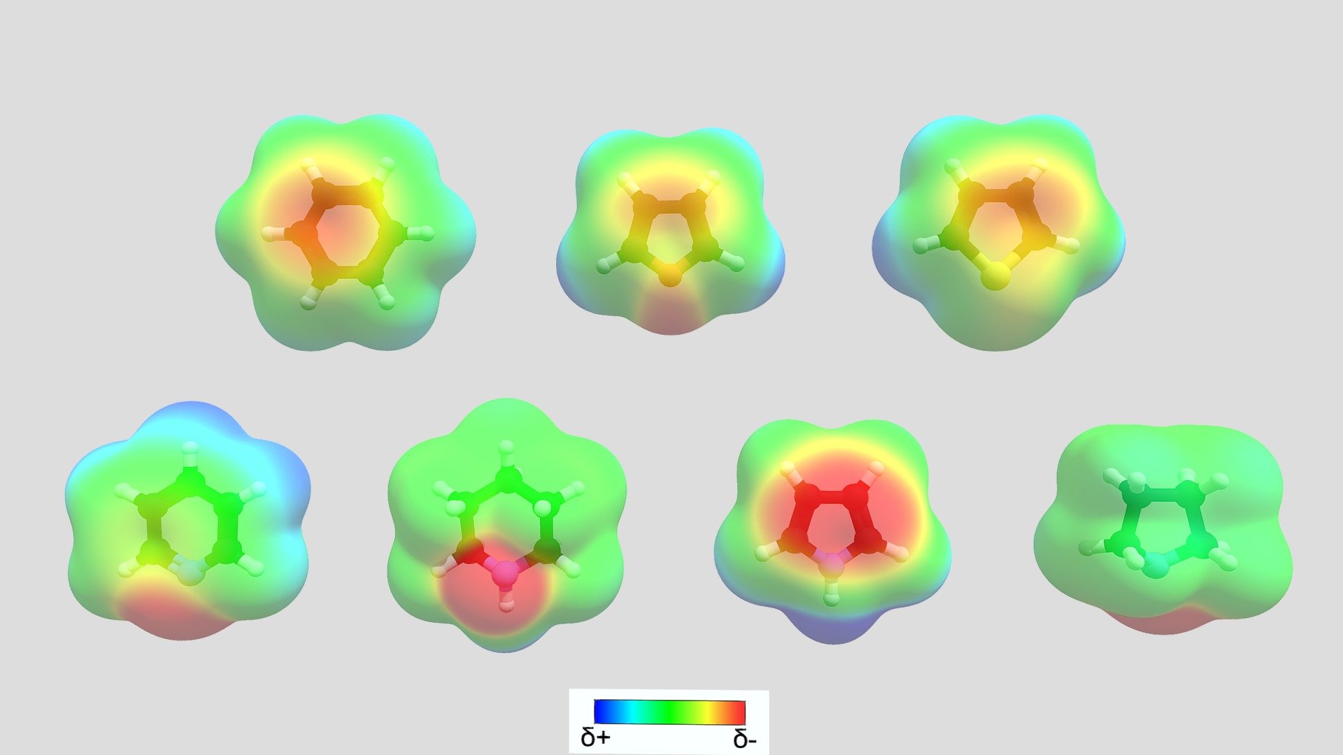 Heterocycle Electrostatics — Sketchfab embed 3D viewer