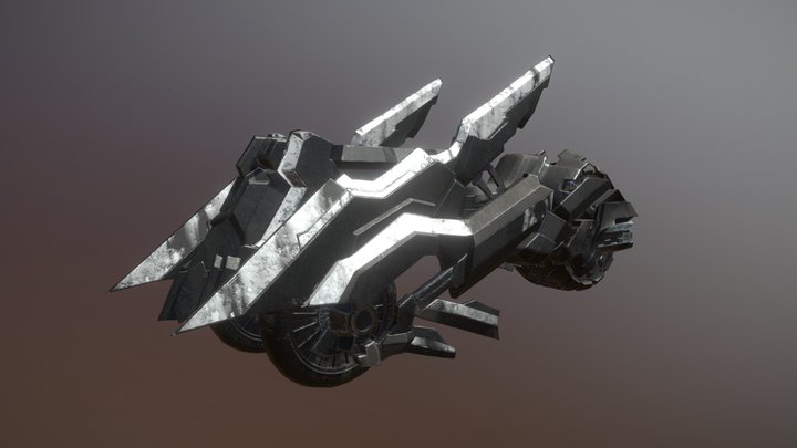 Motor cycle from black rock shooter 3D Model