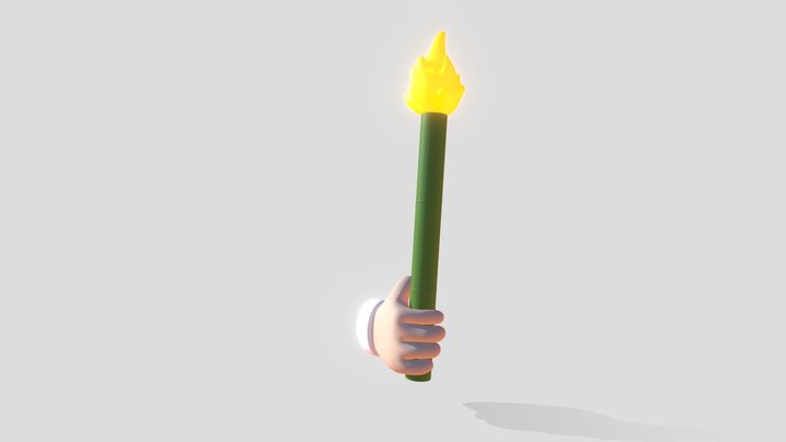Bamboo torch - Ramadhan Series 3D Model