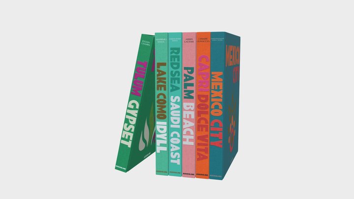 coffetable books travel pastel 3D Model