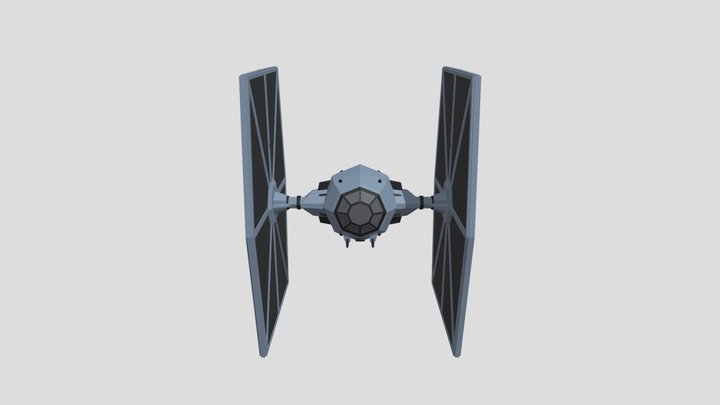 Low Poly TIE Fighter 3D Model