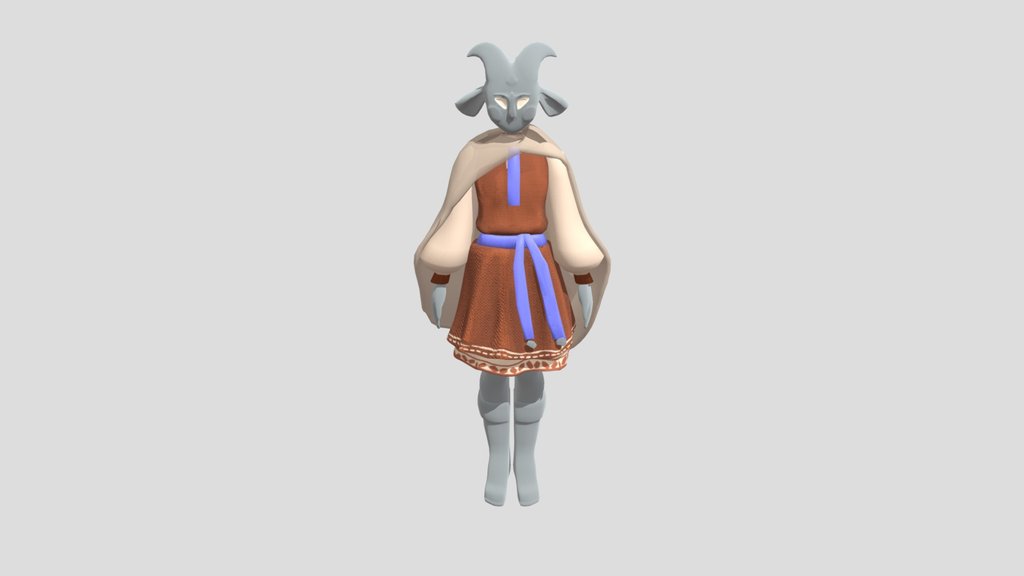 goat mask doll