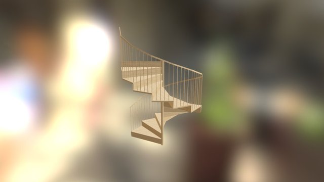 Staircase 360 Circle 3D Model
