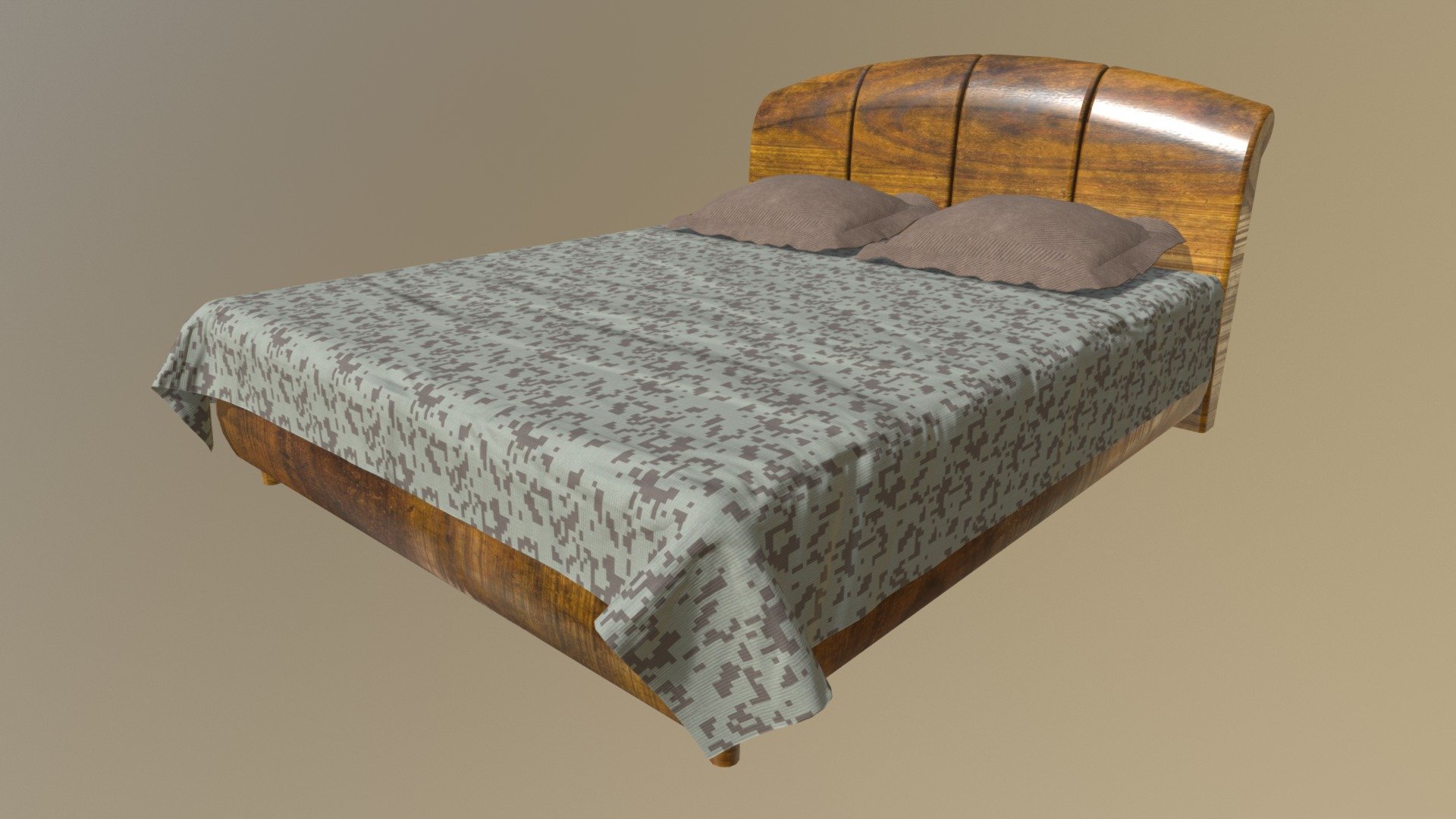 Lacquered bed