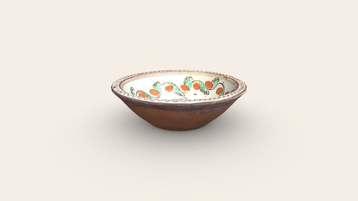 Миска з рослинним орнаментом BC0149 3D Model