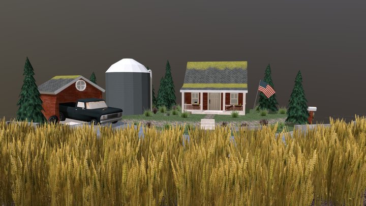 DAE Diorama retake – Small farm 3D Model