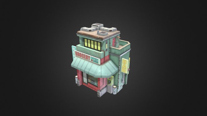 Grocery 24H. 3D Model