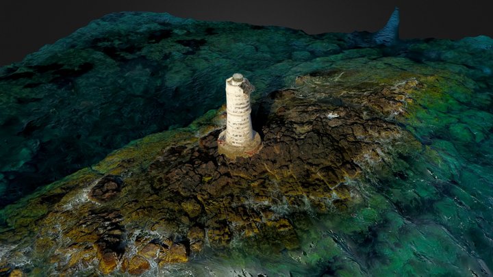 Lighthouse Mangiabarche | Sardinia, Italy 3D Model