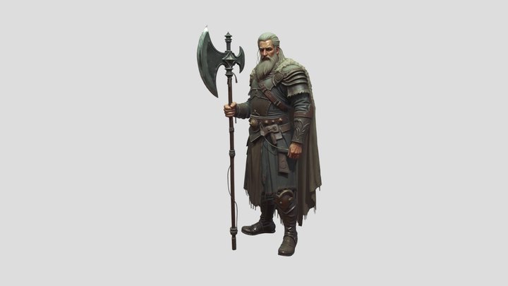 veteran warrior 3d model