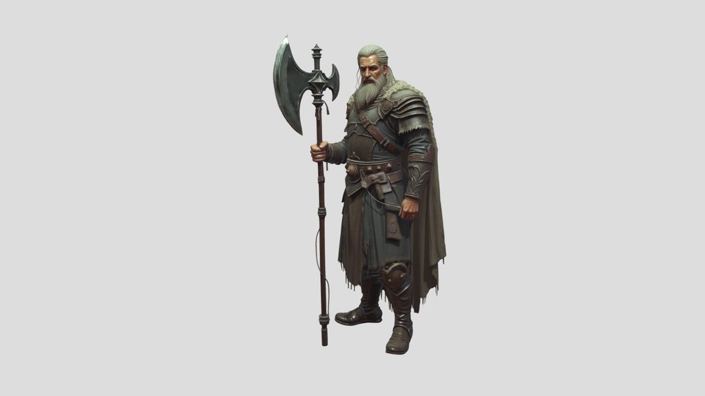 veteran warrior 3d model