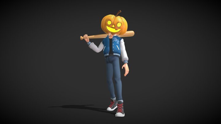 3D Halloween Character "Billy the Pumpkin" 3D Model