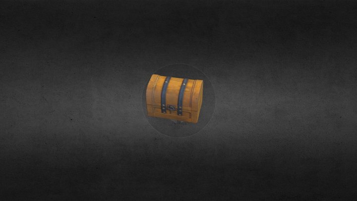 A small wooden chest 3D Model