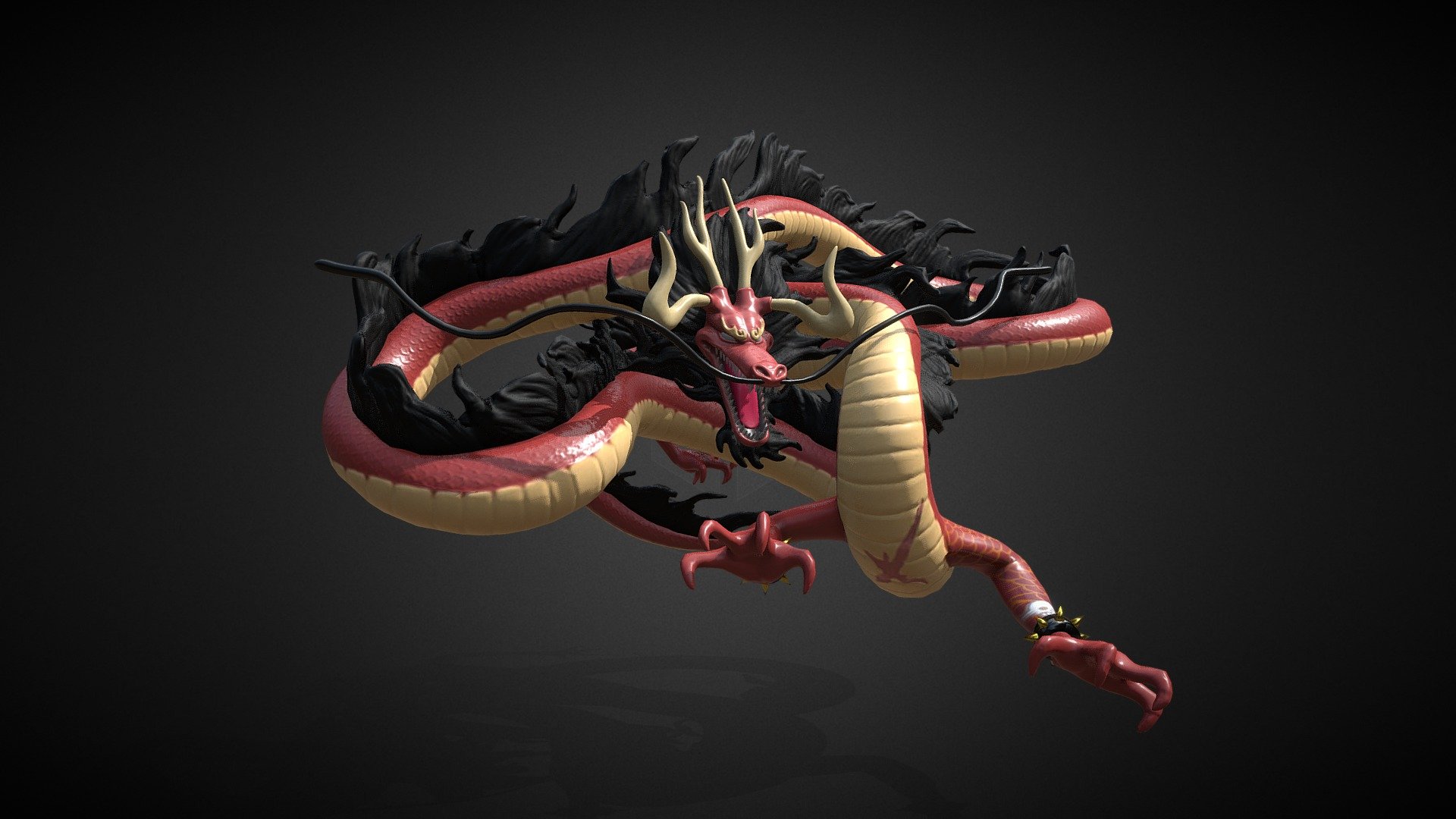 STL file Articulated Dragon - Kaido One Piece 🐉・3D printable