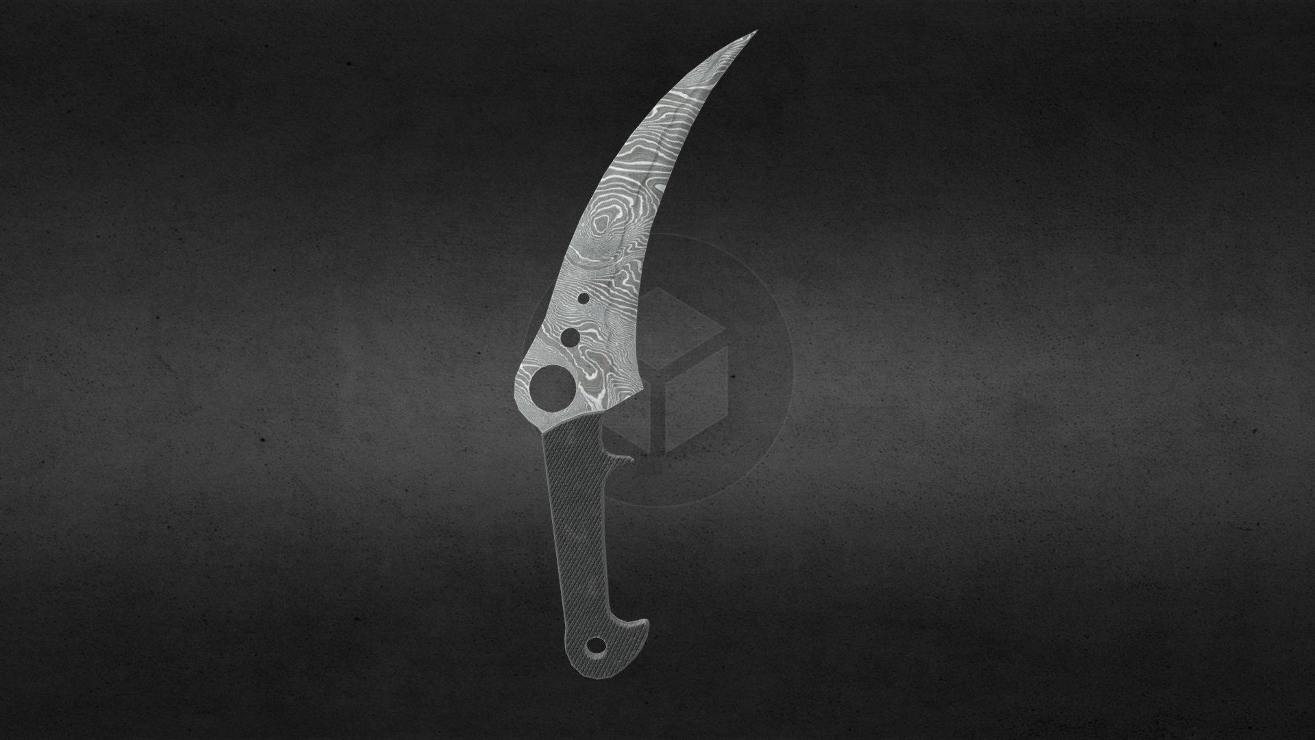 Tactical Damascus Steel Karambit Style Knife