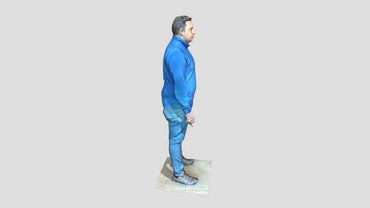Man in blue Sweatshirt 3D Model