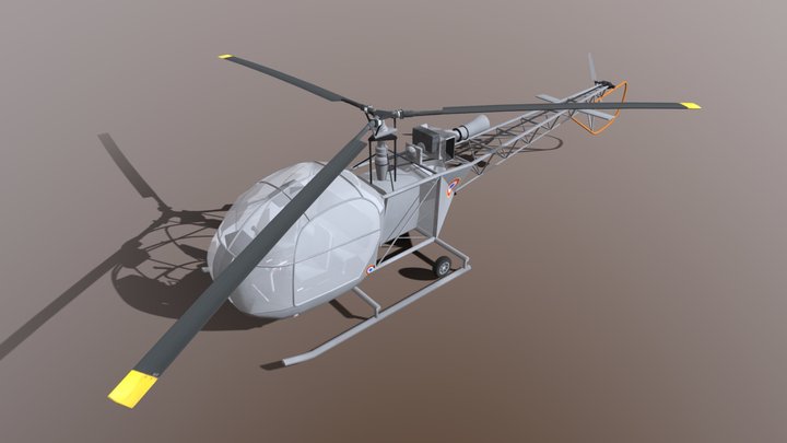 SNCASE SE.3130 Alouette II – Modello 3D gratuito STL