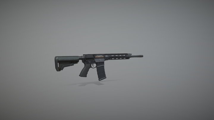 LMT Assault Rifle 3D Model