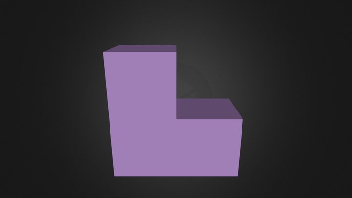Purple Puzzle Cube Part 3D Model