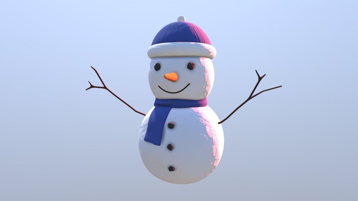 Simple Snowman 3D Model