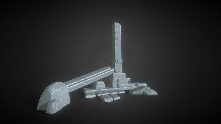 Ruin Rocks 3D Model