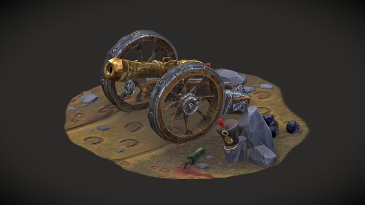 [ Student Work ] A cannon on the battlefield 3D Model