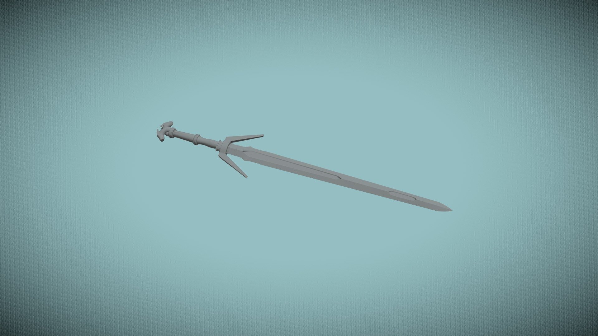 Stylized Silver Sword